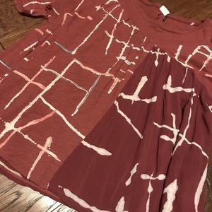 Akemi + Kin swingy mixed fabric tee
